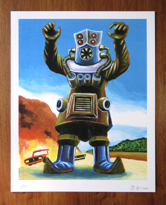 IMIRI SAKABASHIRA  /   POACHING ROBOT “BULGAN” silk screen print